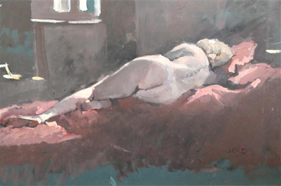 § Sherree Valentine Daines (1956-) Study of a sleeping nude 20.5 x 31.5in.